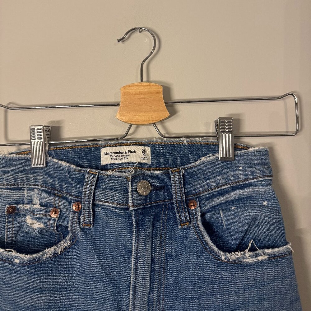 Abercrombie and Fitch Ultra High Rise Ankle Straight Jeans